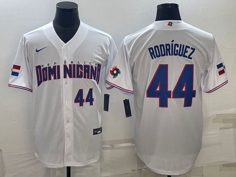 Men 2023 World Cub #44 Rodricuez White Nike MLB Jersey1